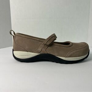 LL Bean Mary Jane Comfort Moc Shoes Adjustable Strap Tan Womens Size 10 Medium